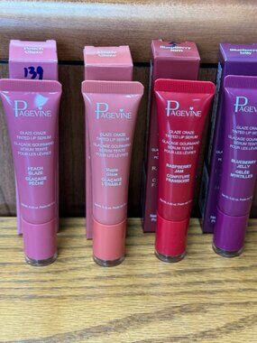 New! PageVine Tinted Lip Serum Bundle - 4 Tubes